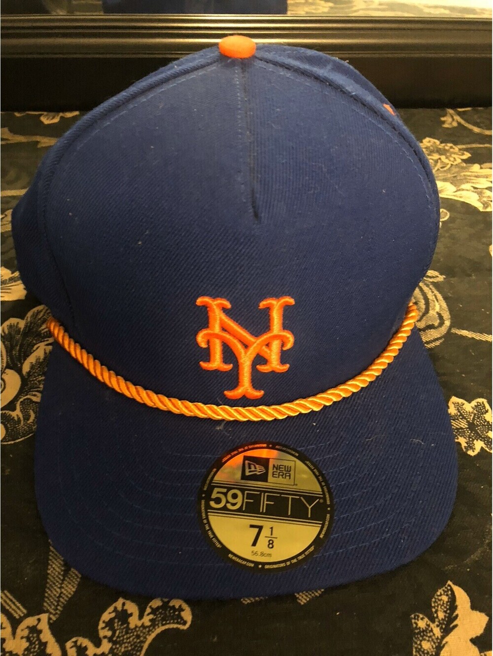 New York Mets New Era Heritage Banner  59FIFTY Hat -7 1/8